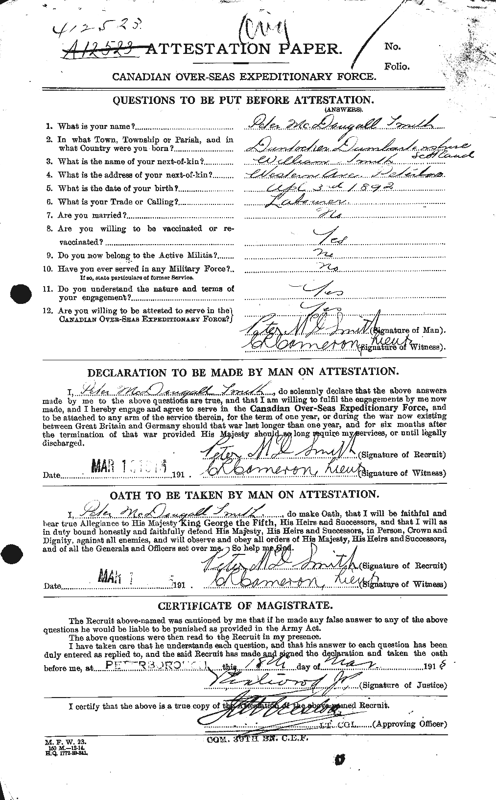 Personnel Records of the First World War - CEF 622231a