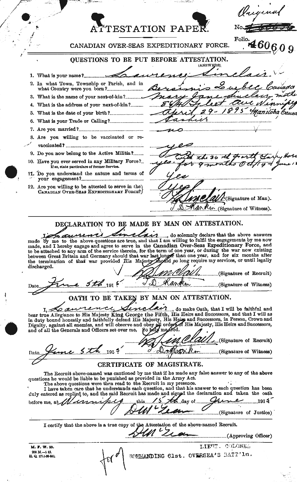 Personnel Records of the First World War - CEF 622478a