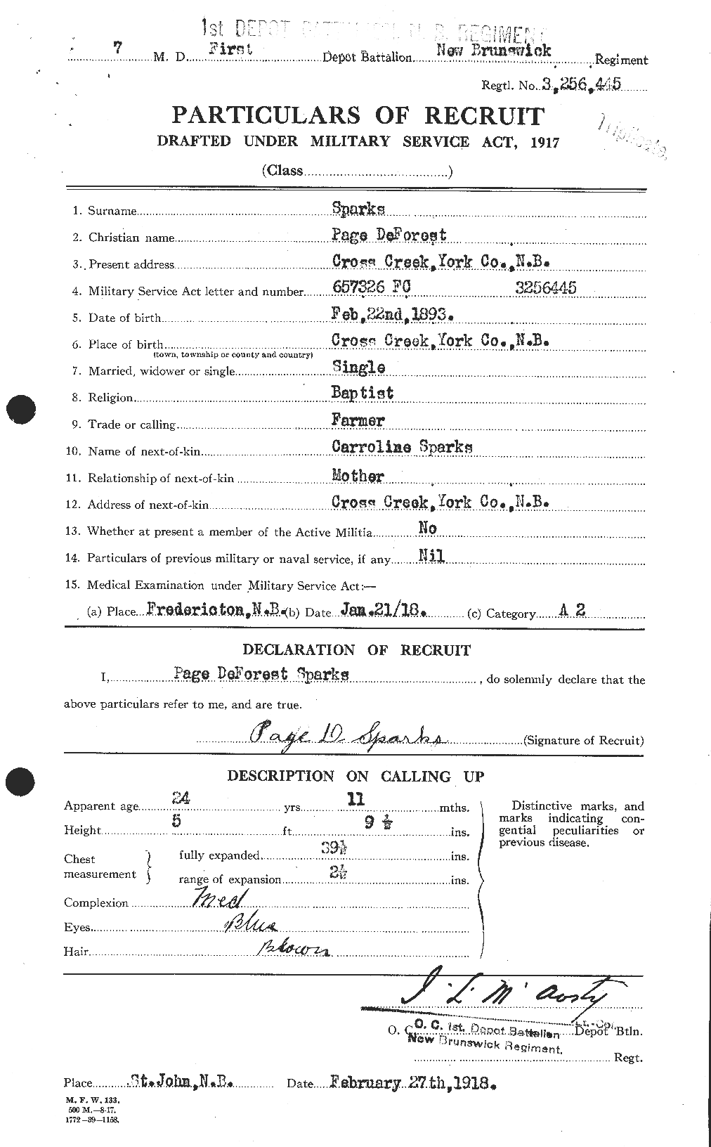 Personnel Records of the First World War - CEF 622661a