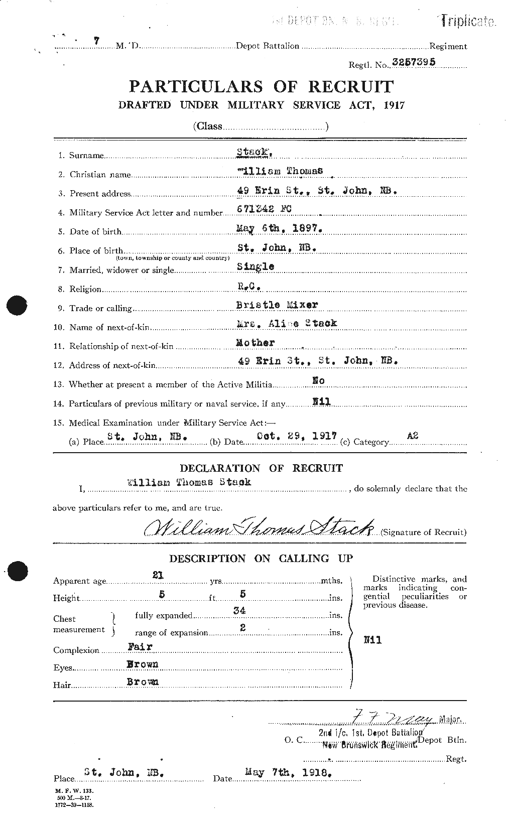 Personnel Records of the First World War - CEF 622800a