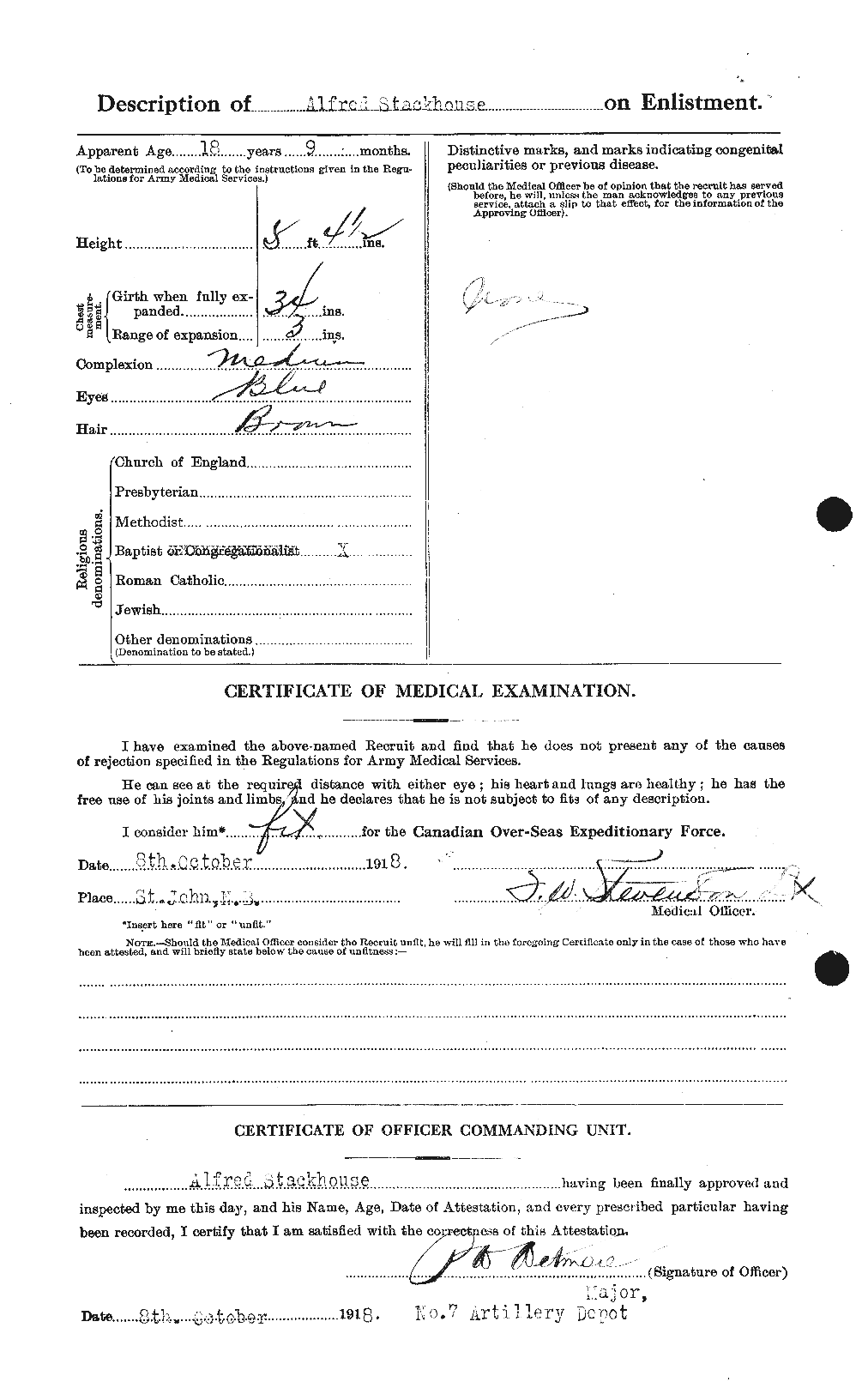 Dossiers du Personnel de la Première Guerre mondiale - CEC 622804b
