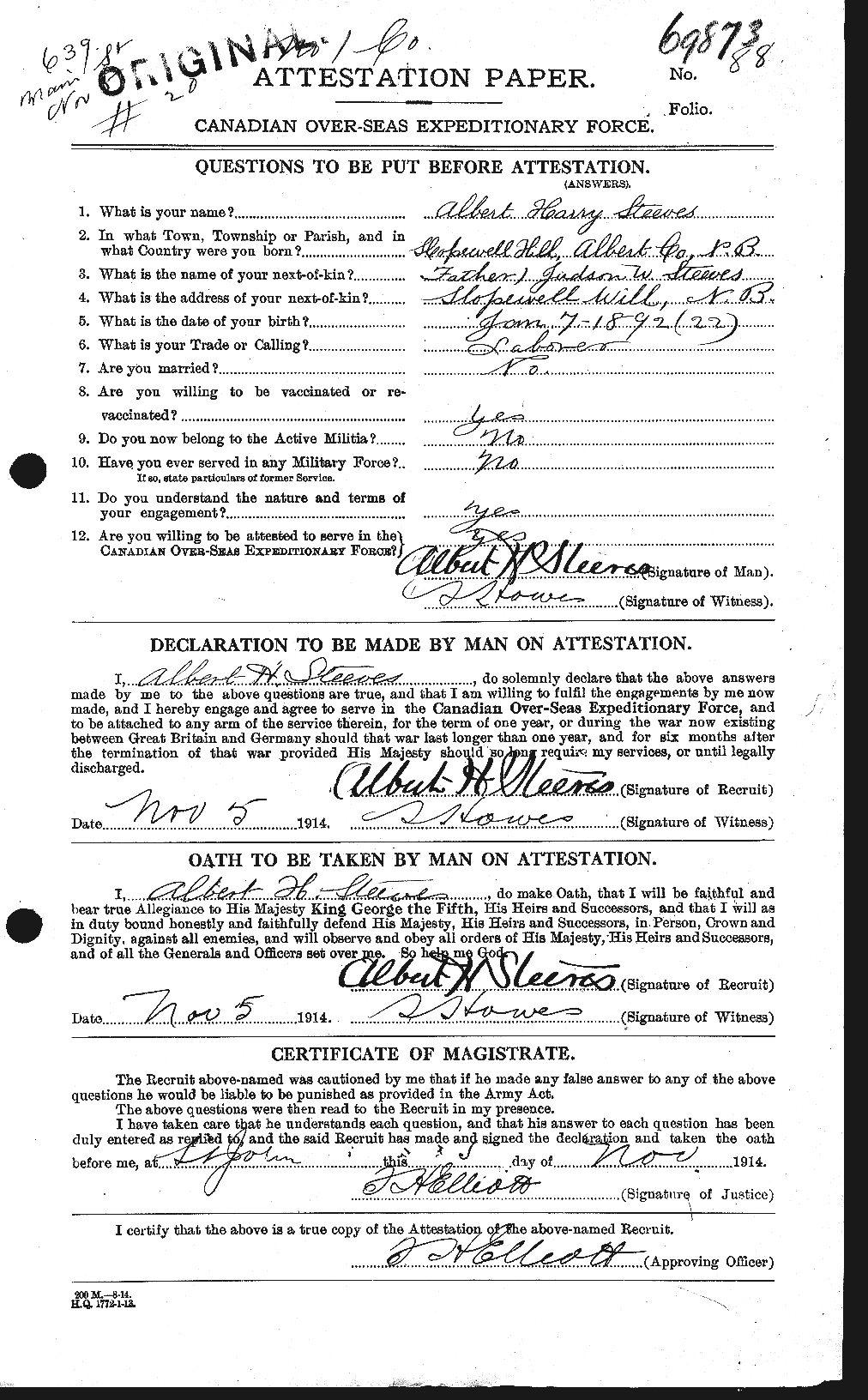 Personnel Records of the First World War - CEF 622946a