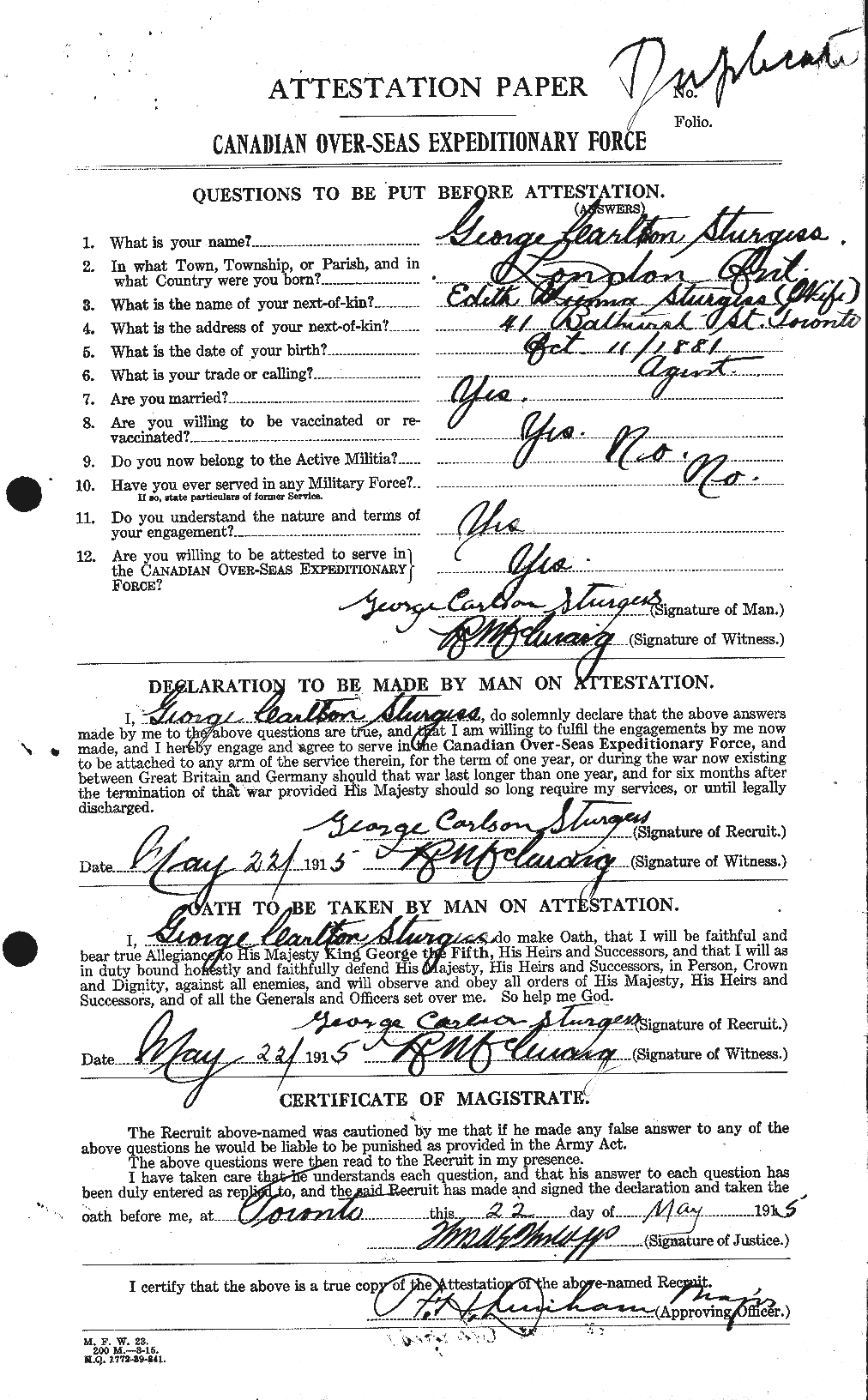 Personnel Records of the First World War - CEF 623148a