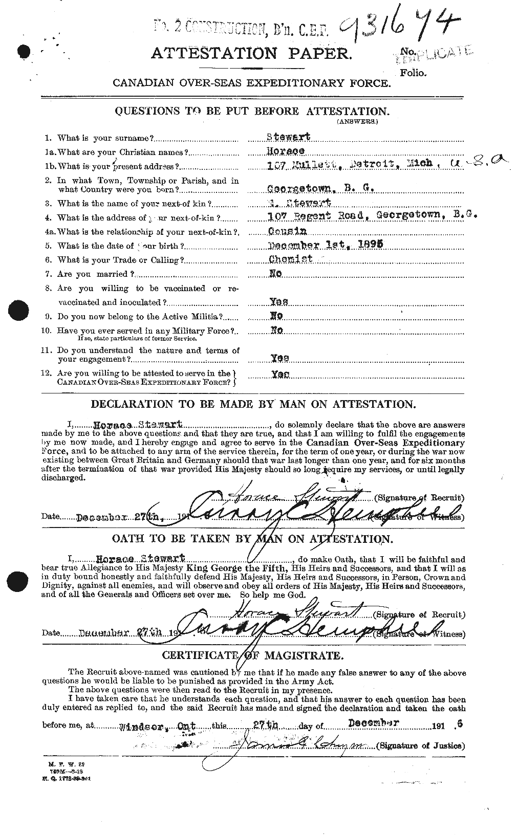 Personnel Records of the First World War - CEF 623345a