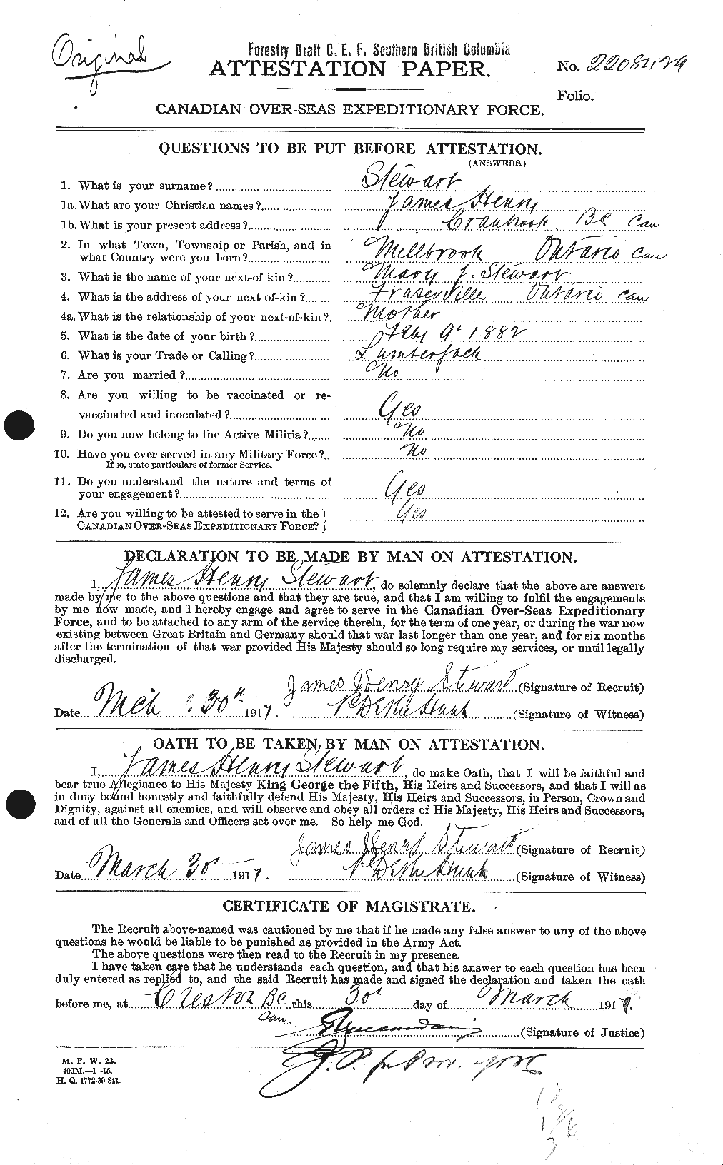 Personnel Records of the First World War - CEF 623493a