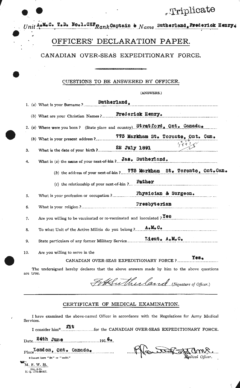 Personnel Records of the First World War - CEF 624659a