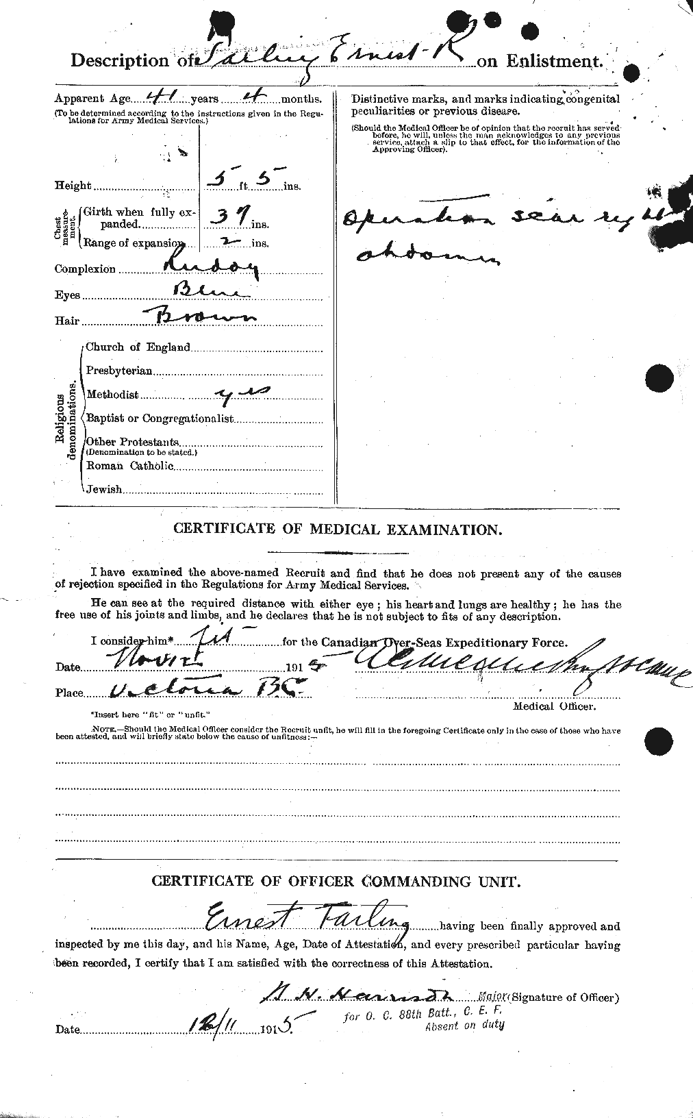 Personnel Records of the First World War - CEF 625189b