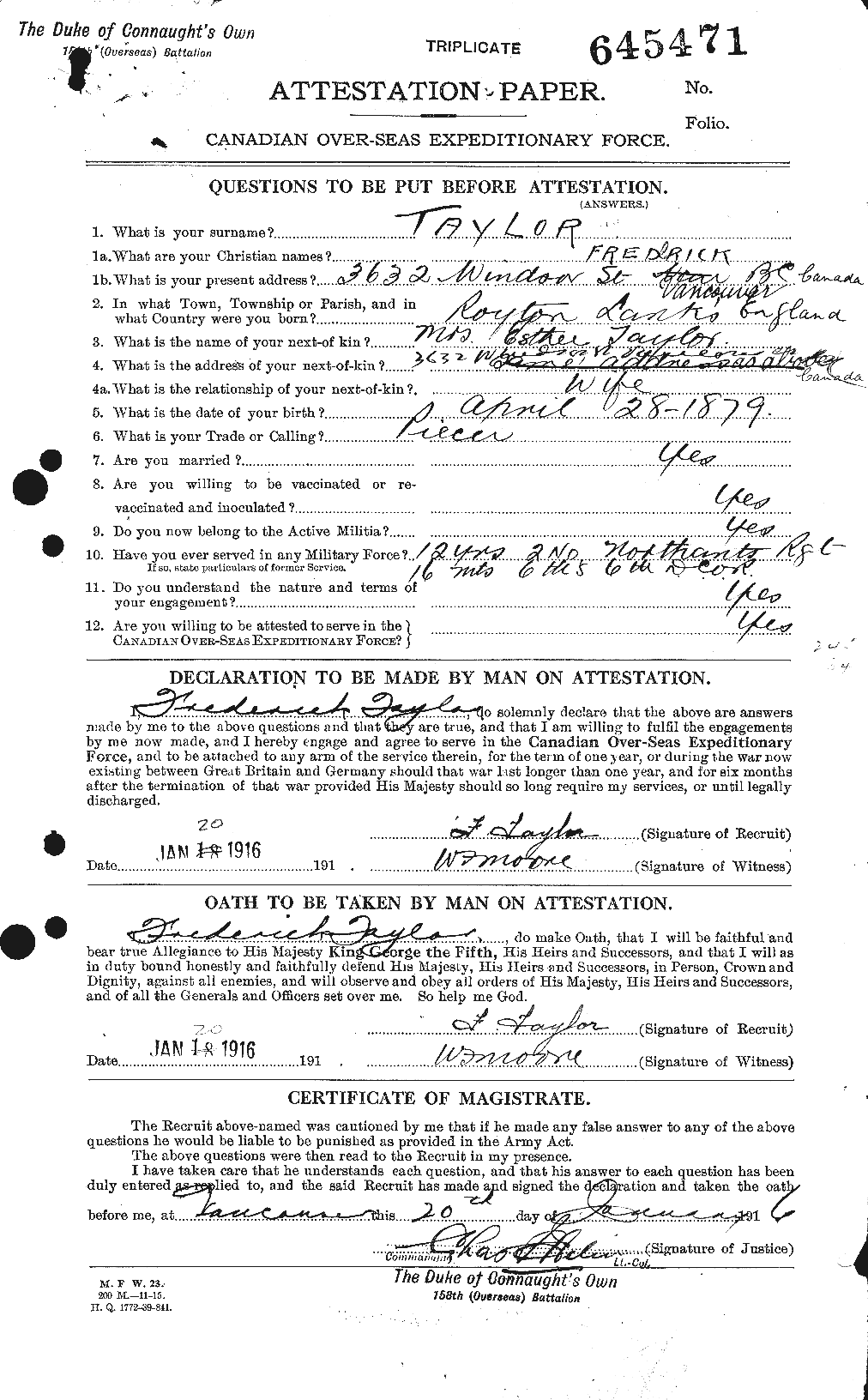Personnel Records of the First World War - CEF 625779a