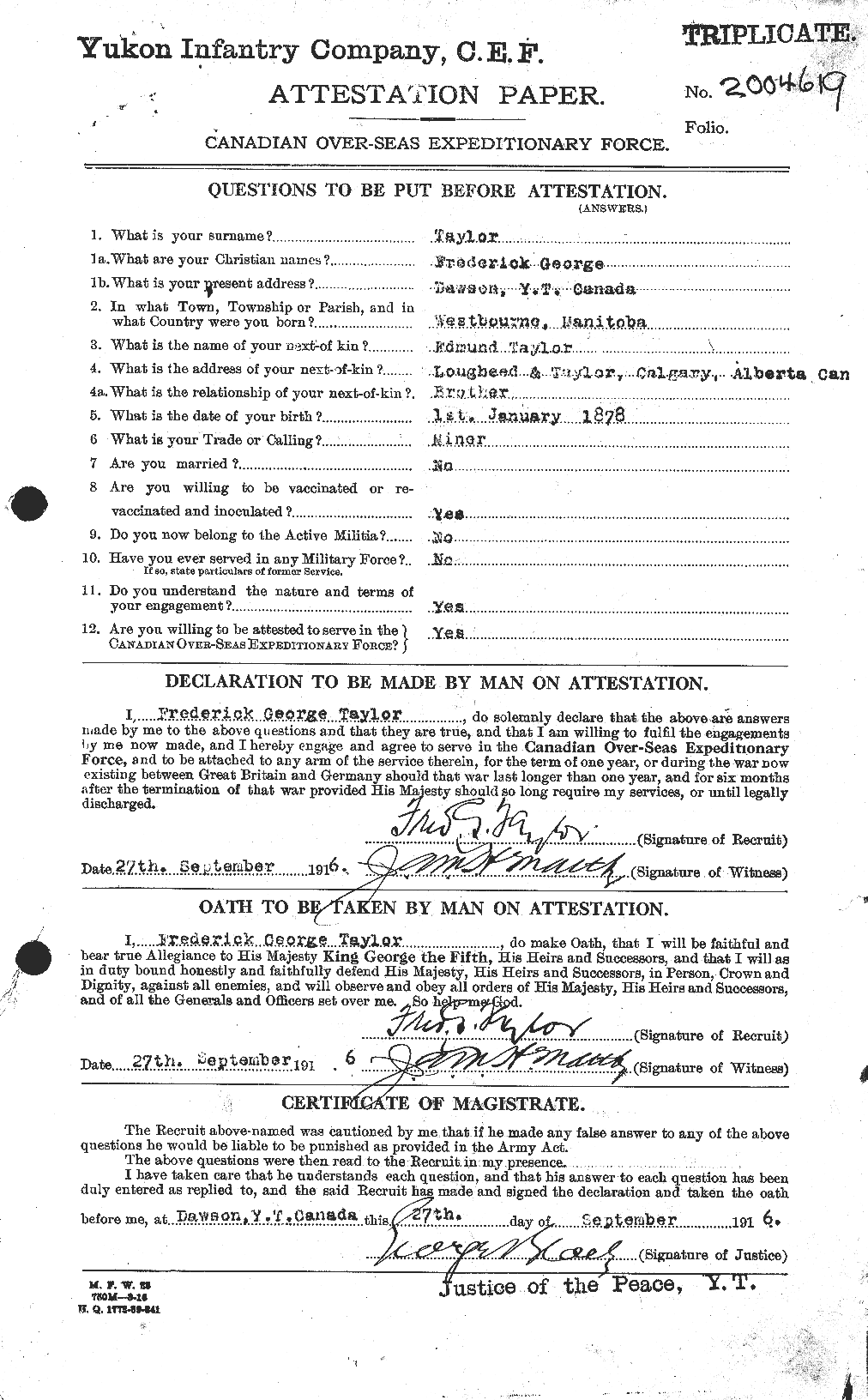Personnel Records of the First World War - CEF 625803a