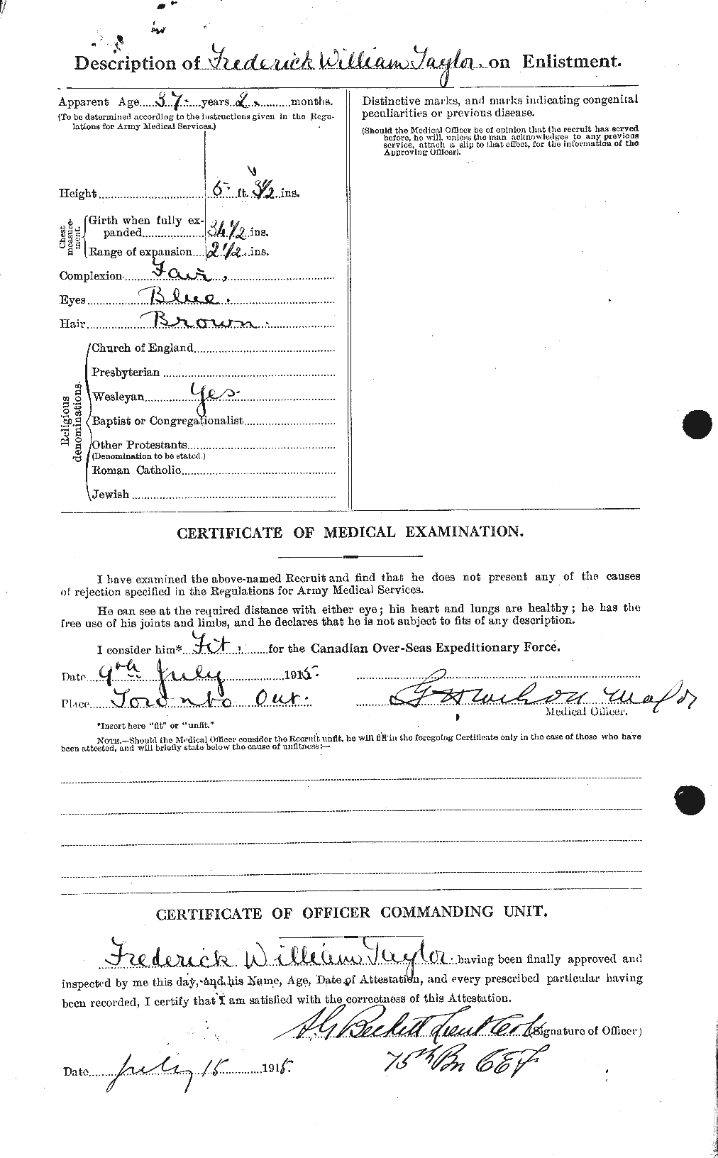 Dossiers du Personnel de la Première Guerre mondiale - CEC 625823b