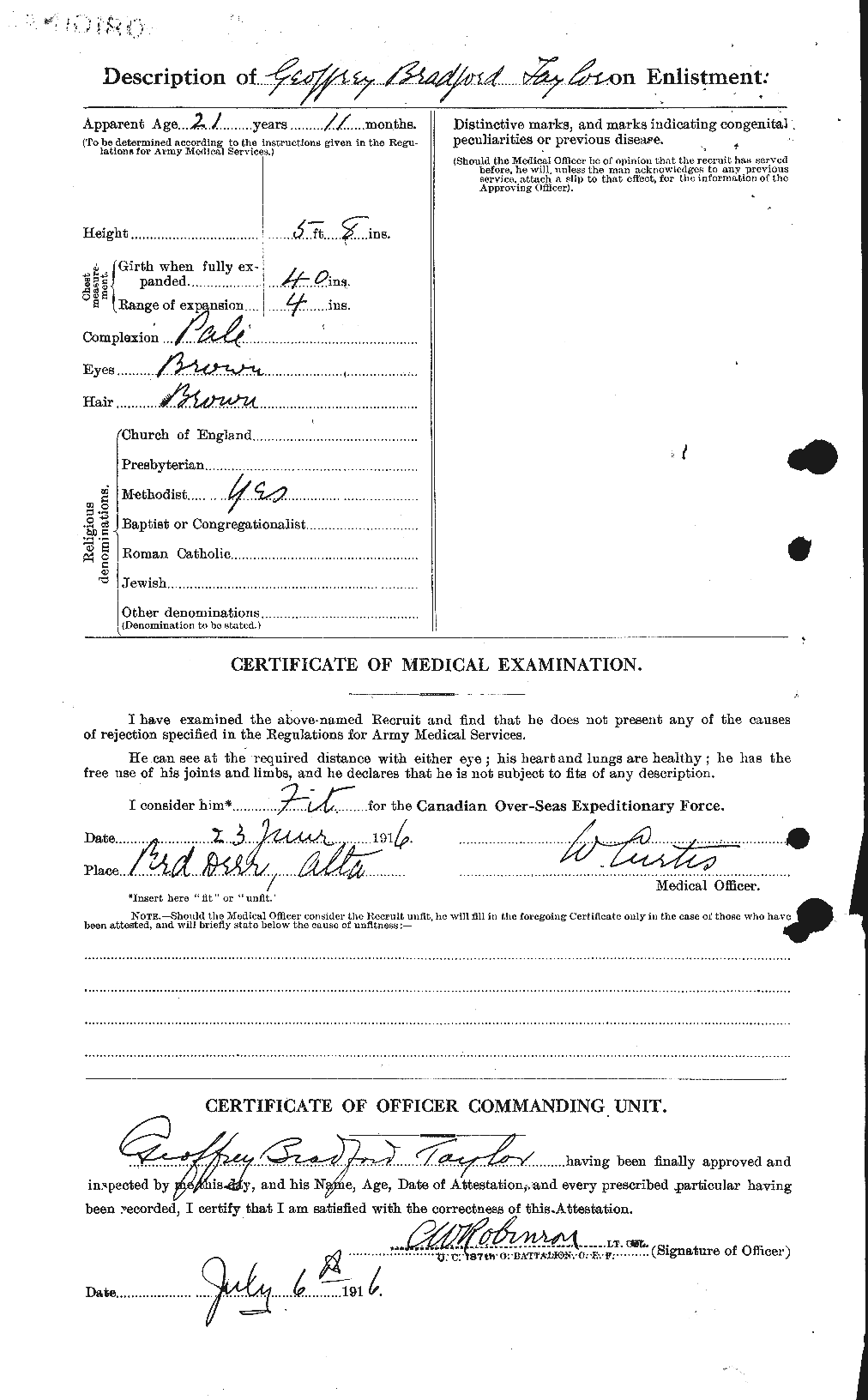 Dossiers du Personnel de la Première Guerre mondiale - CEC 625835b