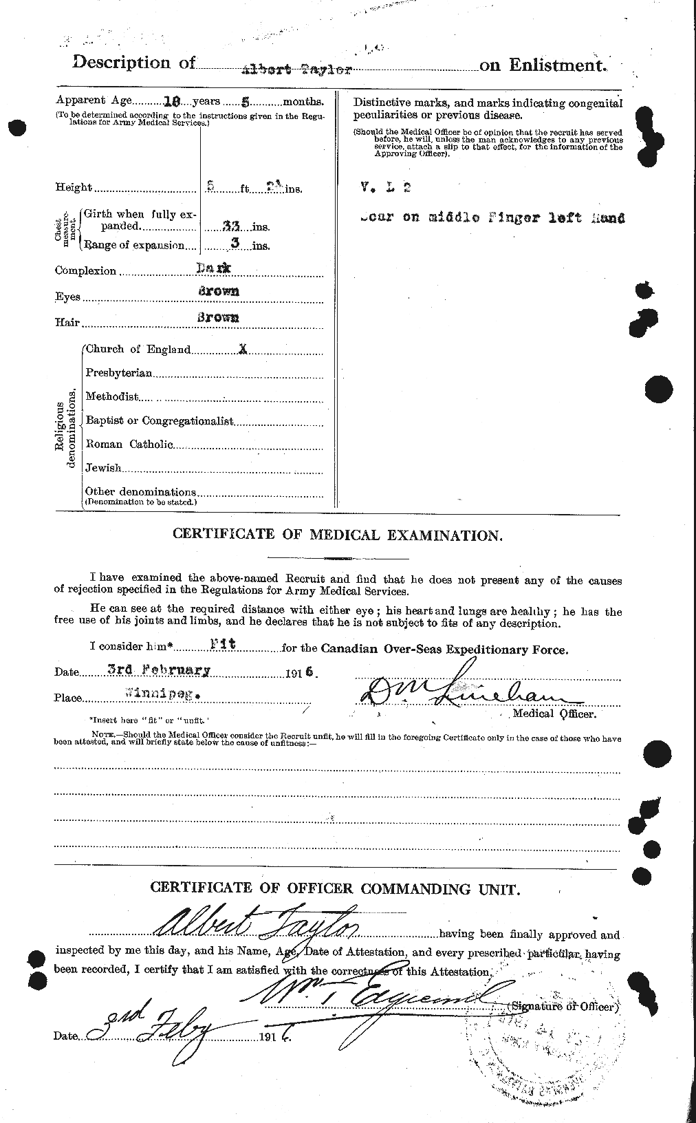 Personnel Records of the First World War - CEF 626080b