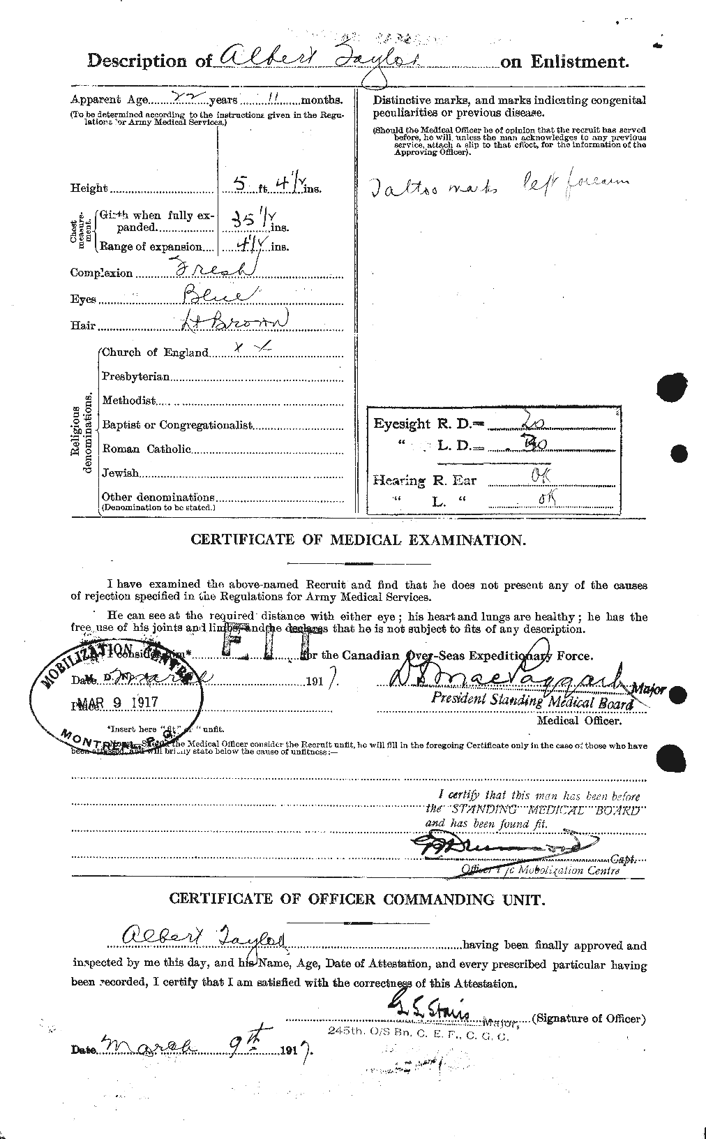 Personnel Records of the First World War - CEF 626081b