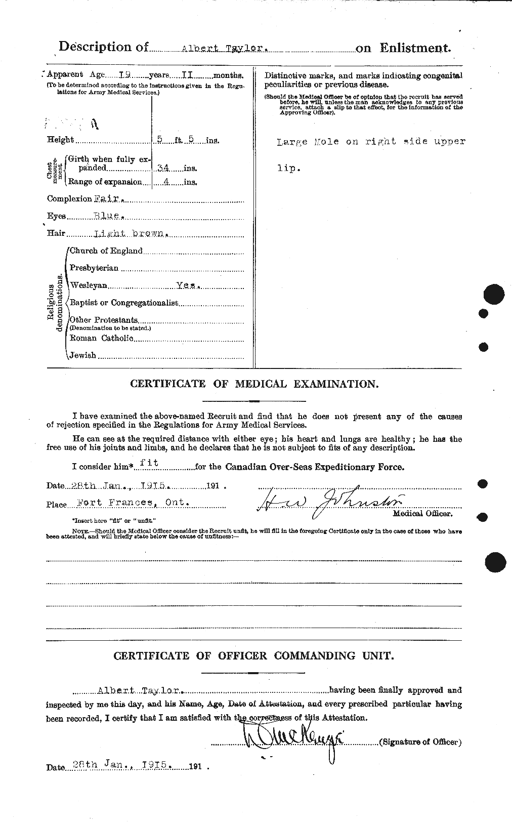 Dossiers du Personnel de la Première Guerre mondiale - CEC 626091b
