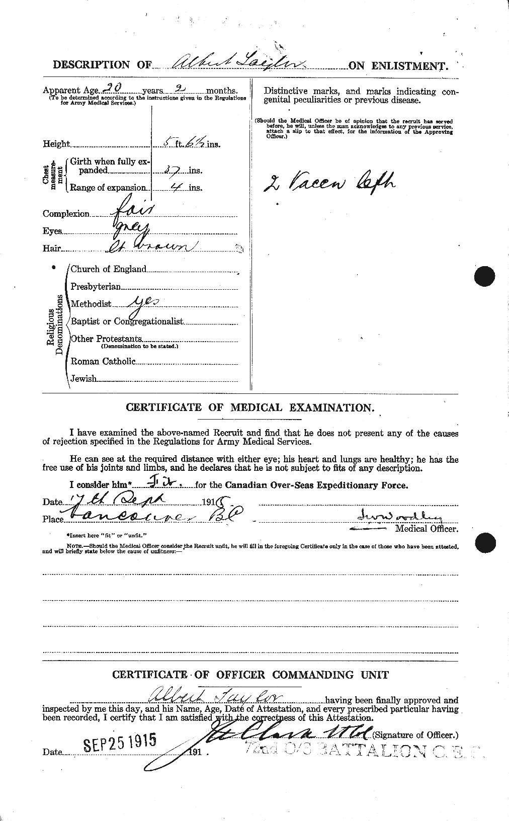 Dossiers du Personnel de la Première Guerre mondiale - CEC 626093b