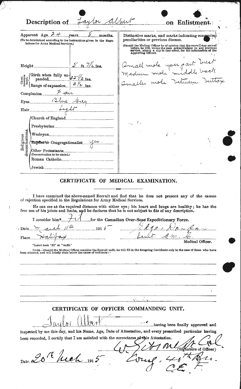 Personnel Records of the First World War - CEF 626103b