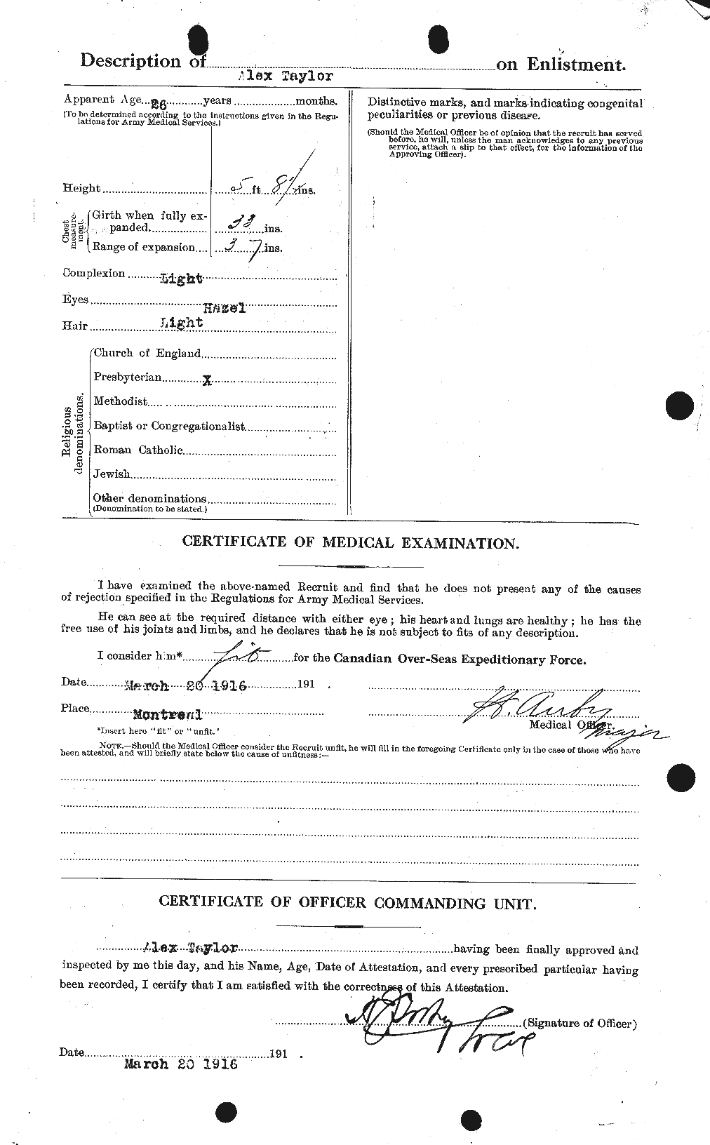 Dossiers du Personnel de la Première Guerre mondiale - CEC 626131b