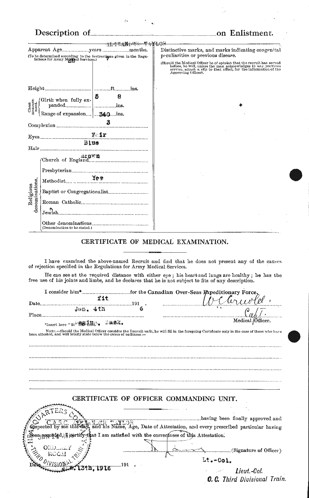 Personnel Records of the First World War - CEF 626142b