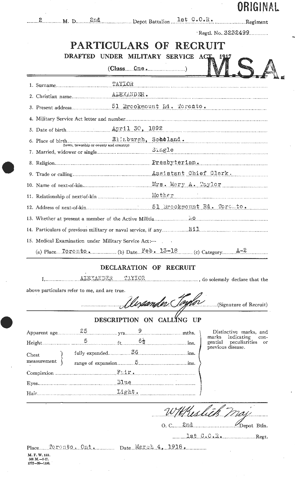 Personnel Records of the First World War - CEF 626144a