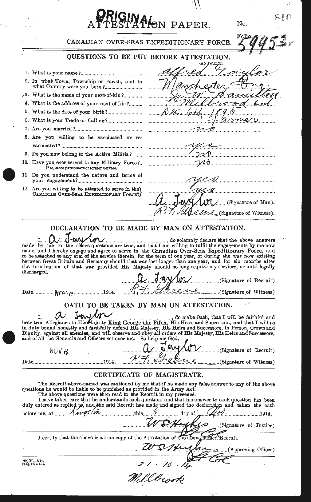Personnel Records of the First World War - CEF 626160a