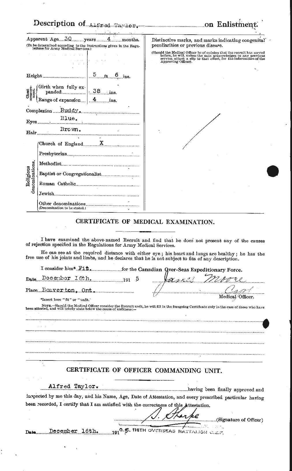 Personnel Records of the First World War - CEF 626173b