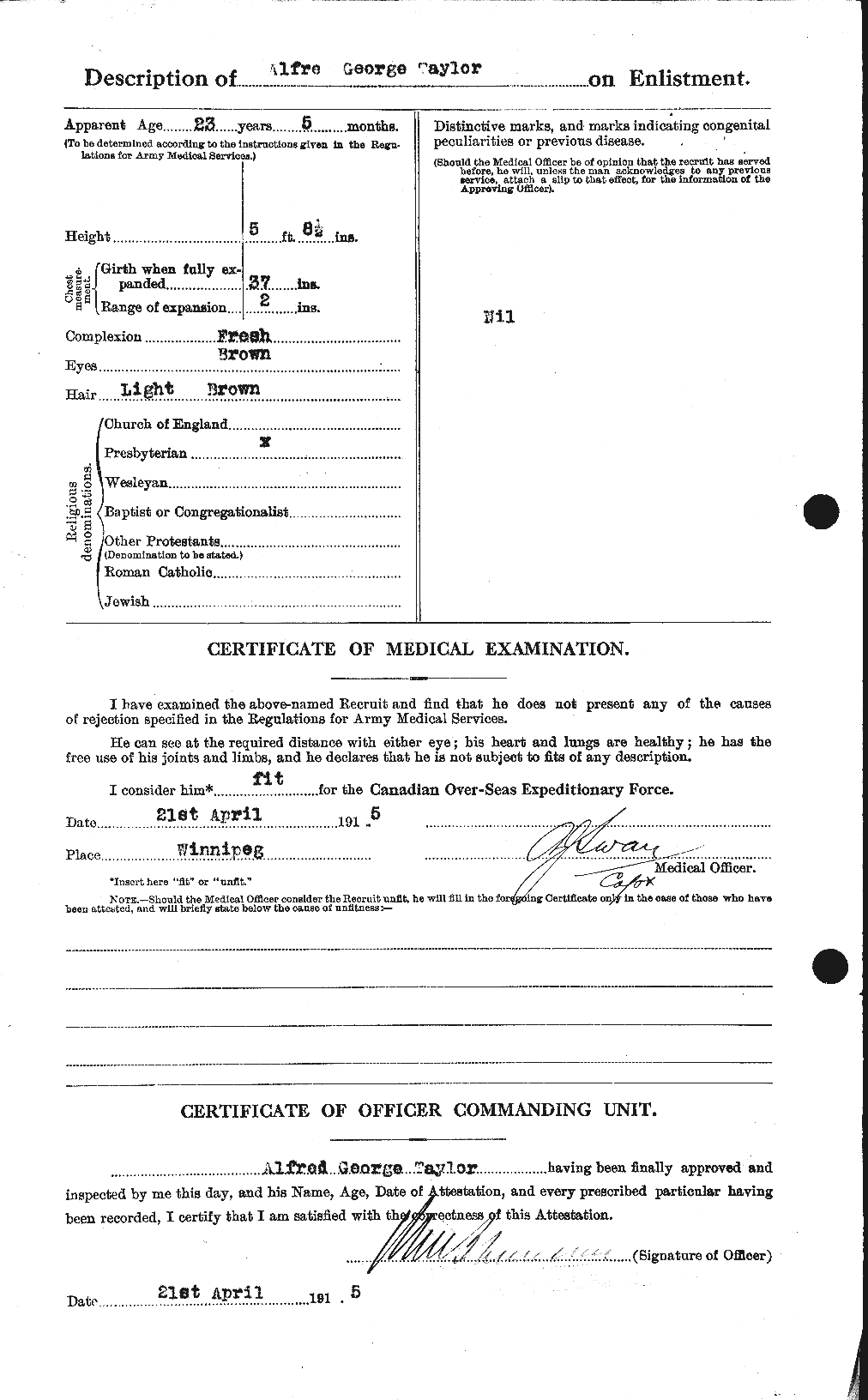 Personnel Records of the First World War - CEF 626187b