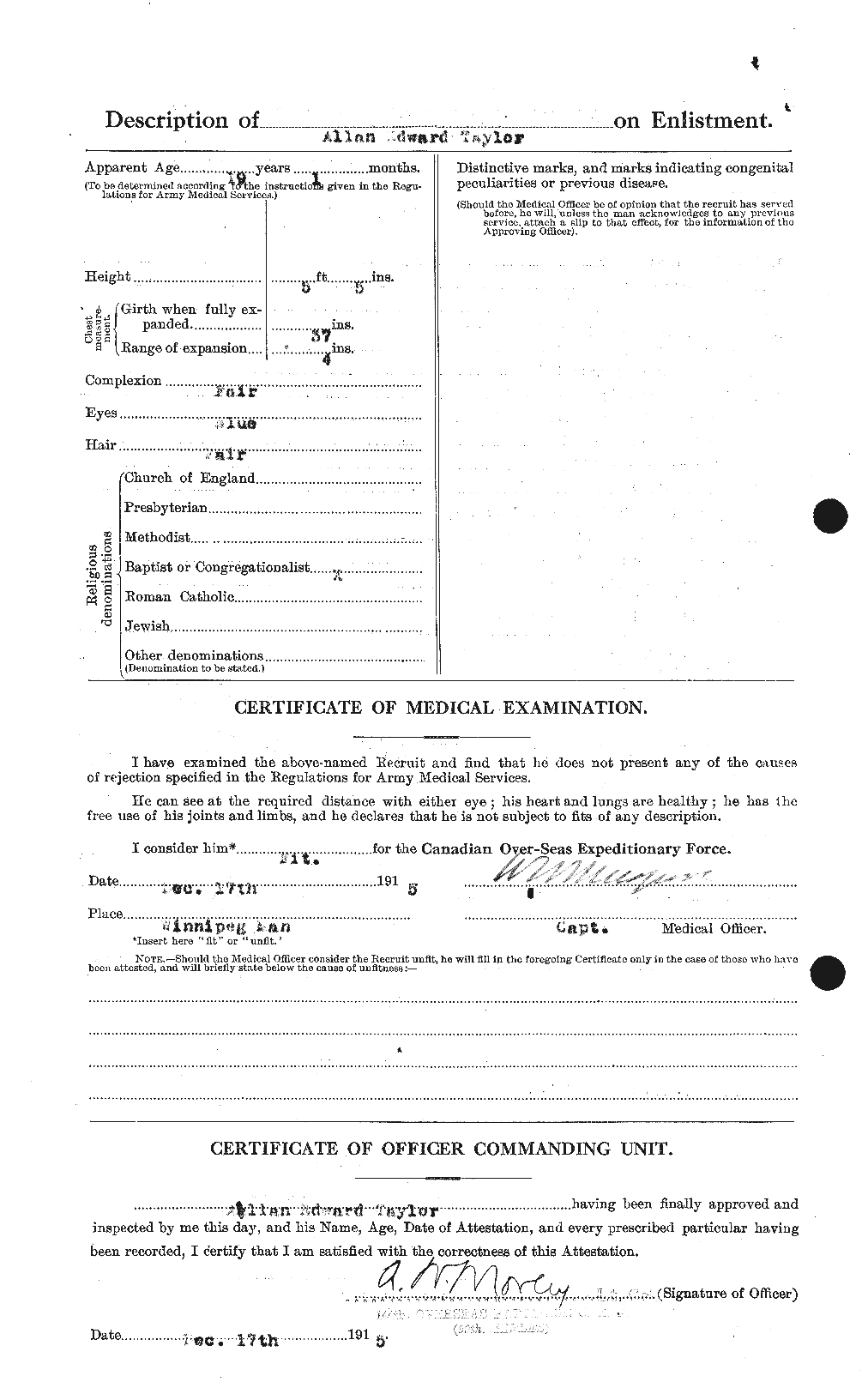 Personnel Records of the First World War - CEF 626203b
