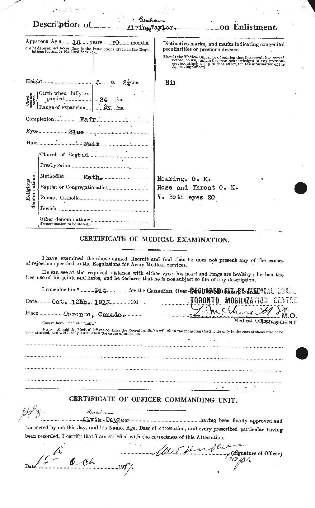 Personnel Records of the First World War - CEF 626213b