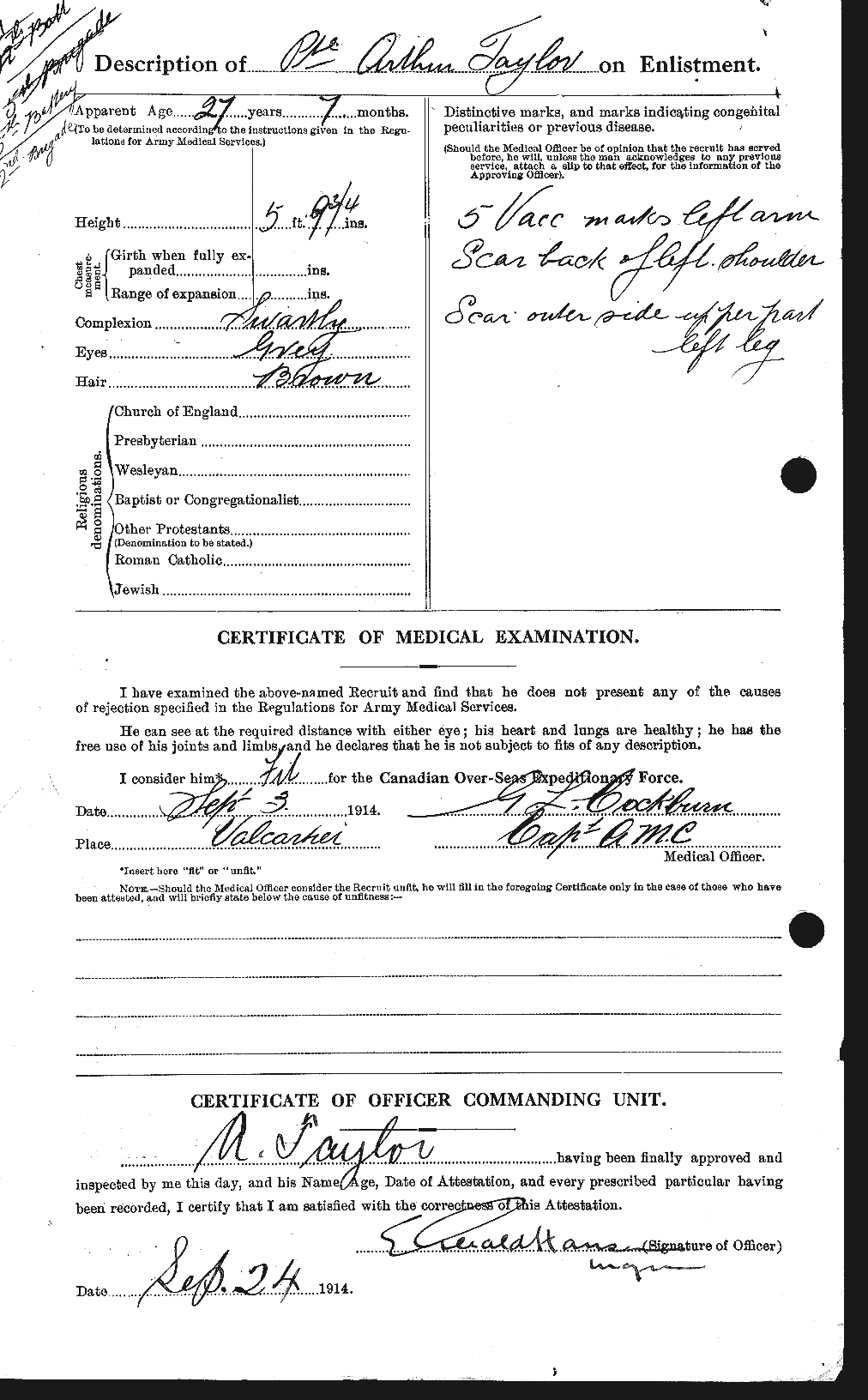 Personnel Records of the First World War - CEF 626258b