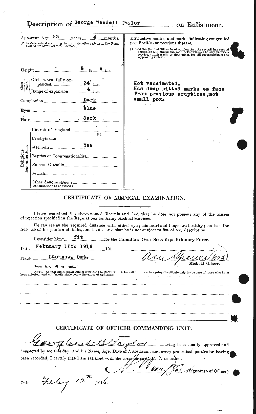 Personnel Records of the First World War - CEF 626364b