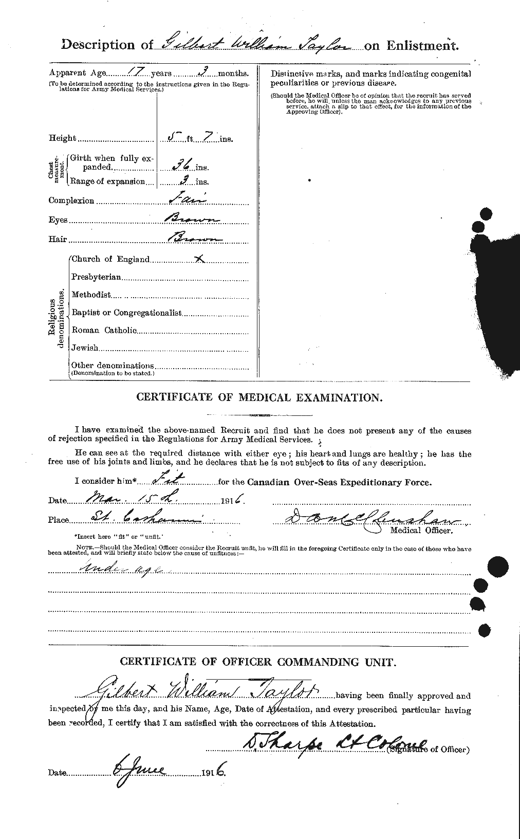 Personnel Records of the First World War - CEF 626381b