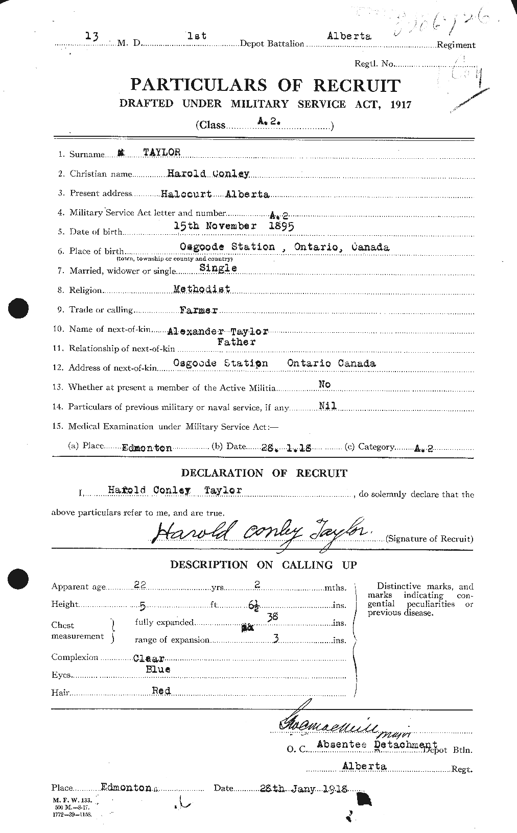 Personnel Records of the First World War - CEF 626417a