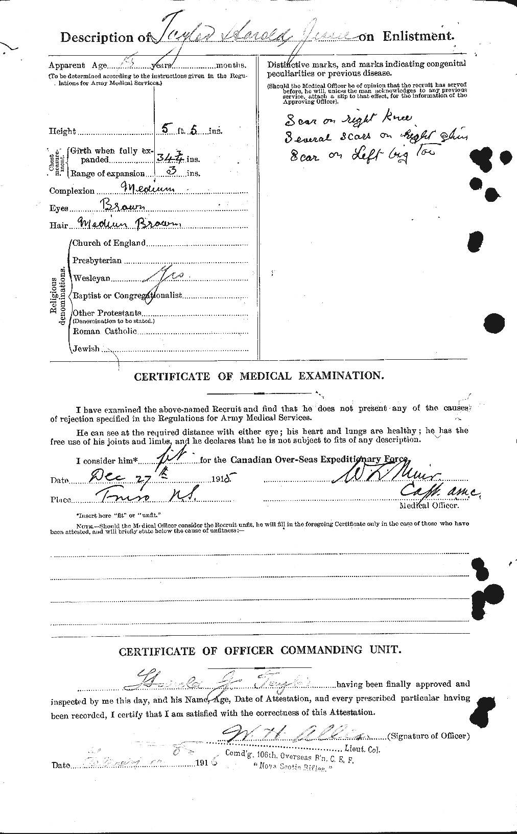 Personnel Records of the First World War - CEF 626425b