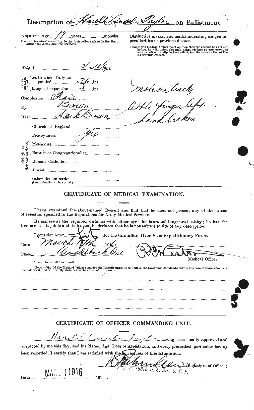 Personnel Records of the First World War - CEF 626428b