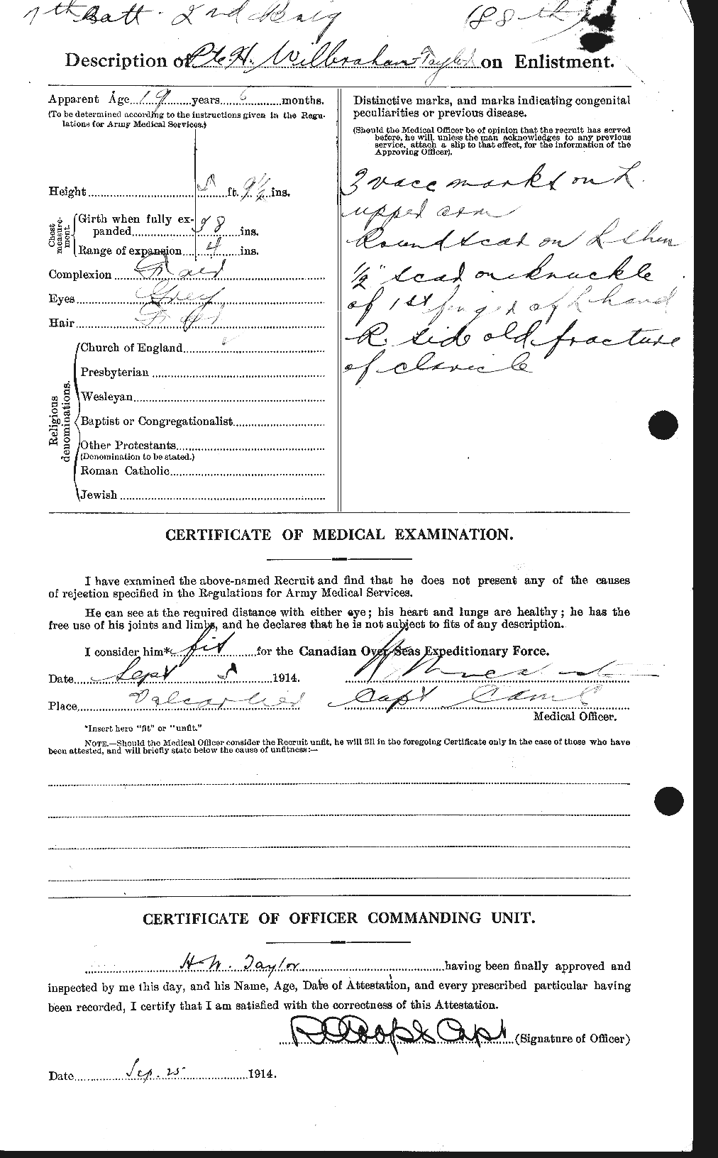 Personnel Records of the First World War - CEF 626440b