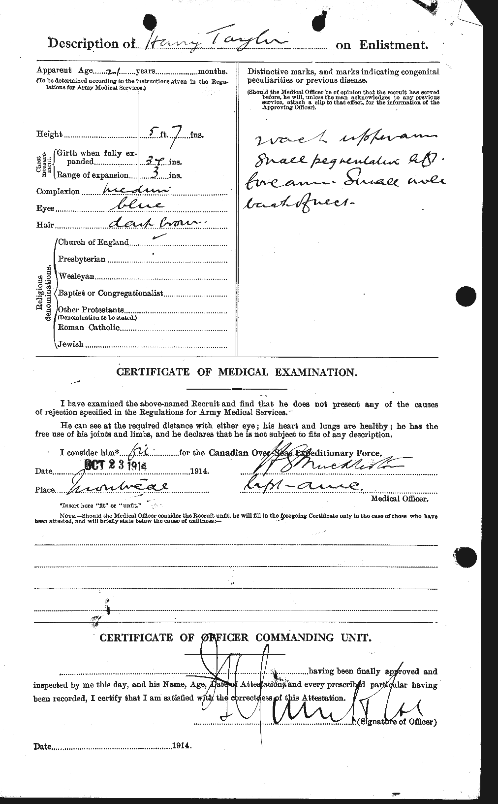 Personnel Records of the First World War - CEF 626447b