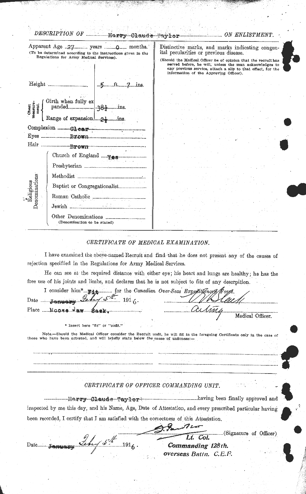 Personnel Records of the First World War - CEF 626487b