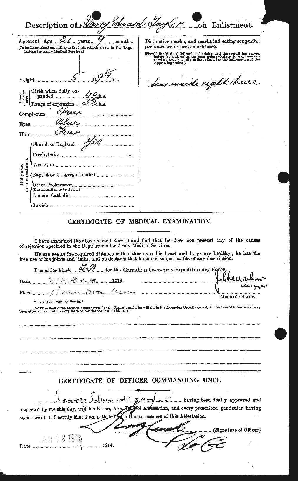 Personnel Records of the First World War - CEF 626492b