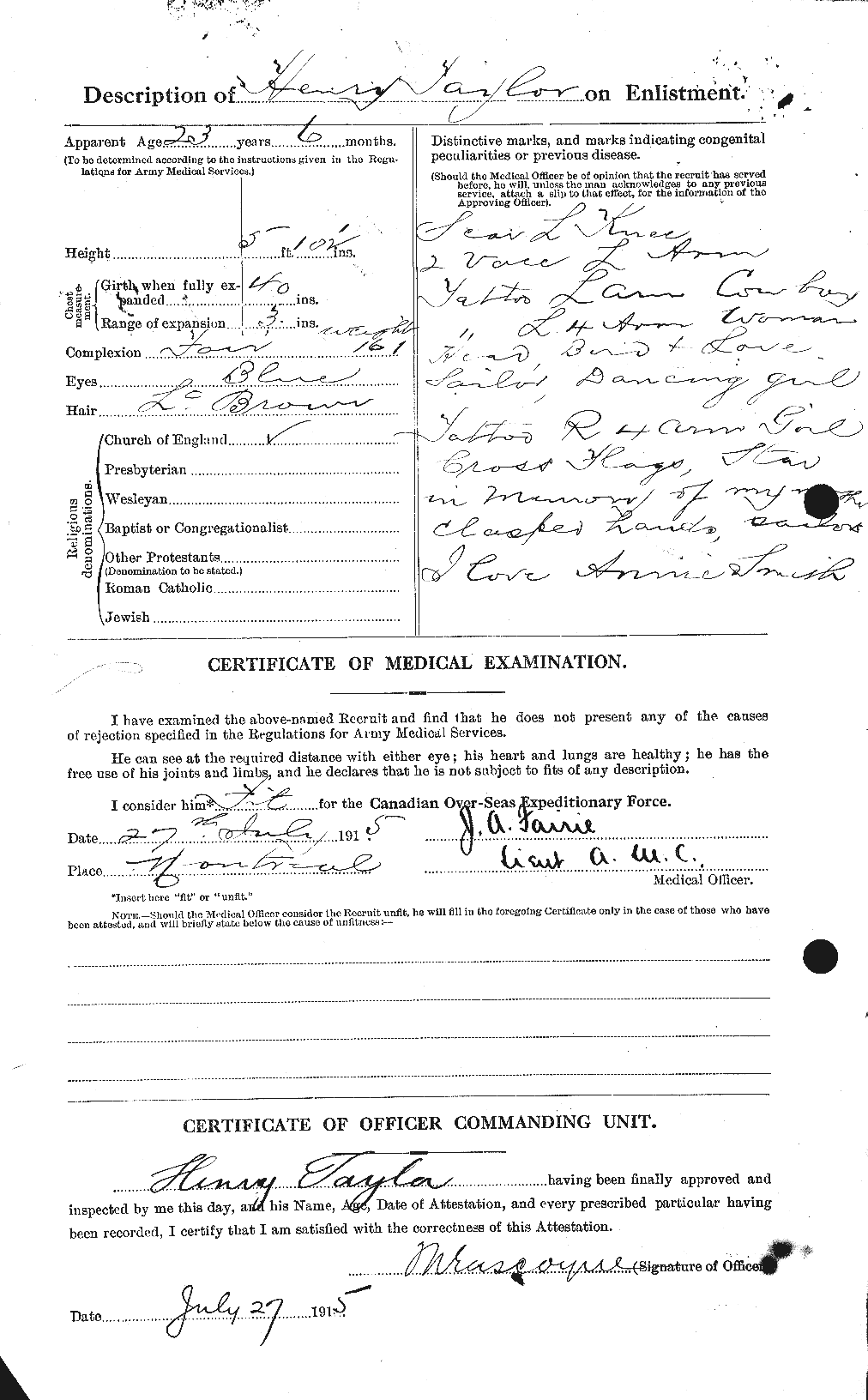 Personnel Records of the First World War - CEF 626519b
