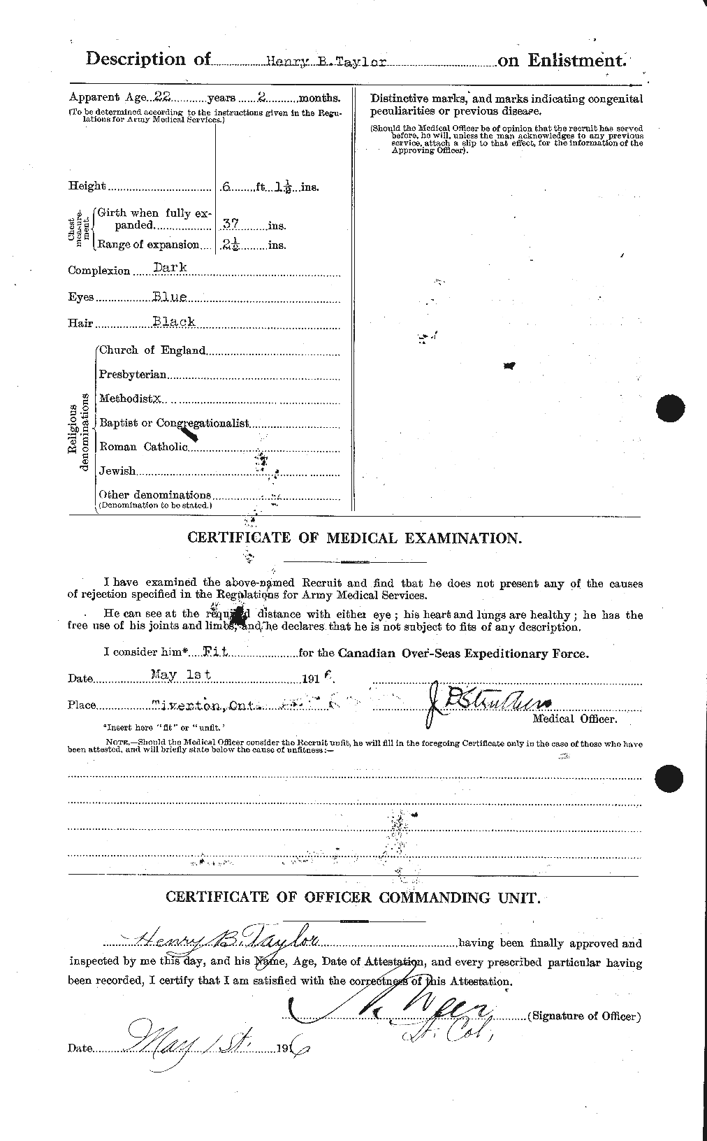 Personnel Records of the First World War - CEF 626529b