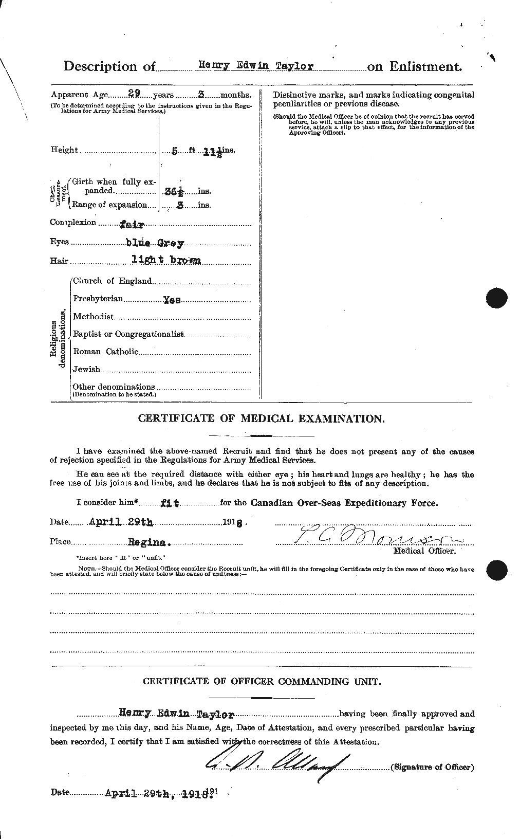 Personnel Records of the First World War - CEF 626536b