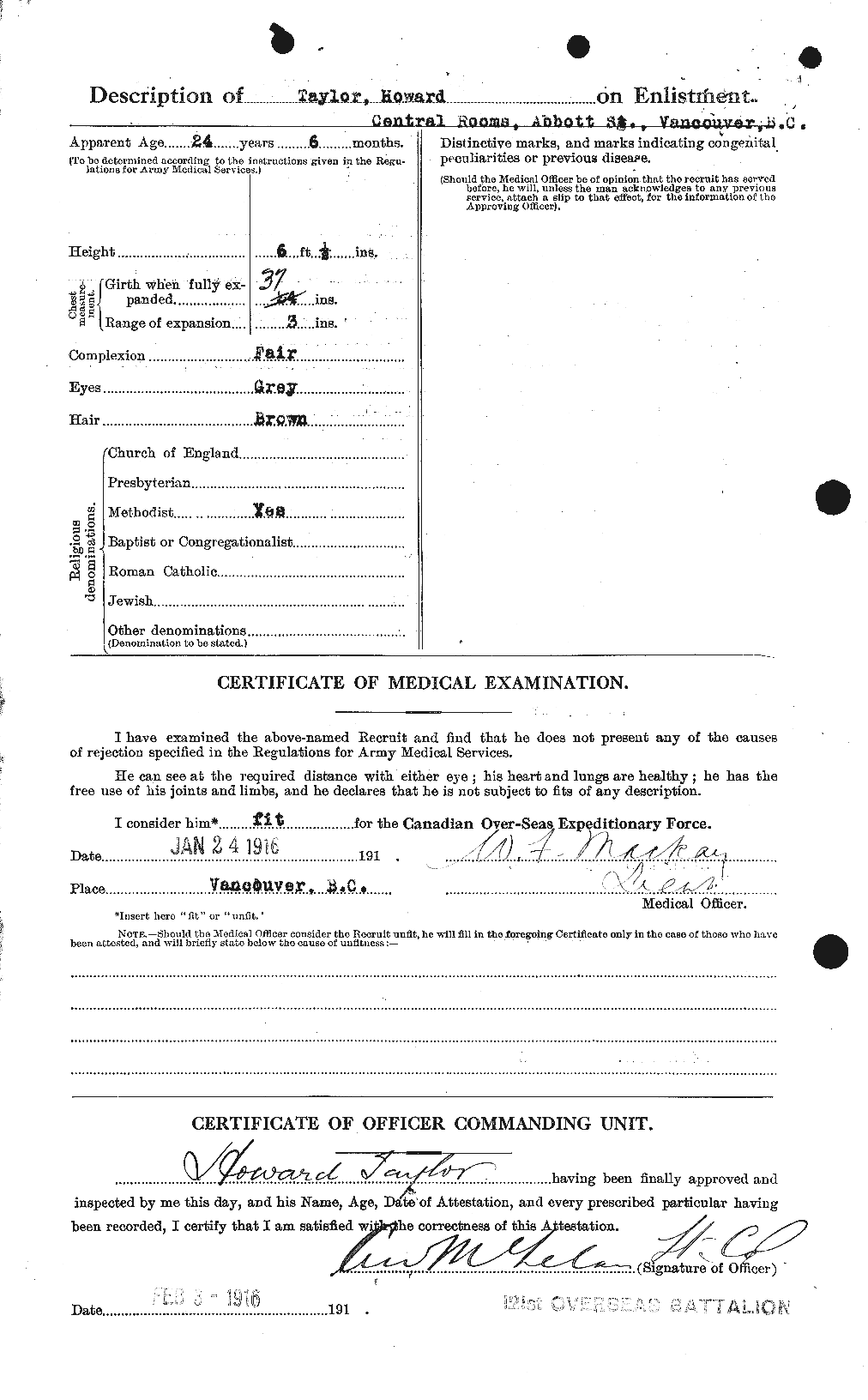 Personnel Records of the First World War - CEF 626597b