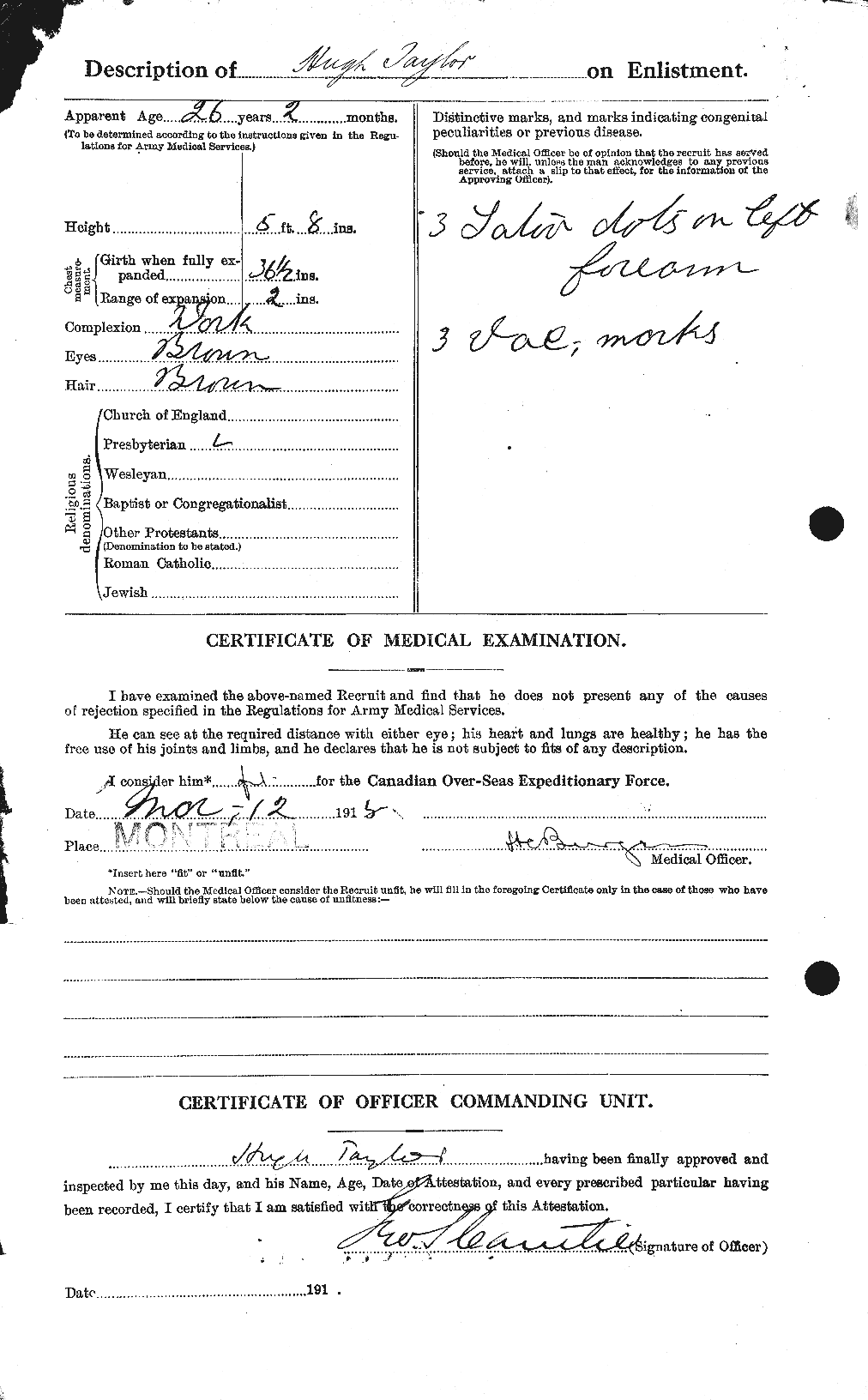 Personnel Records of the First World War - CEF 626611b