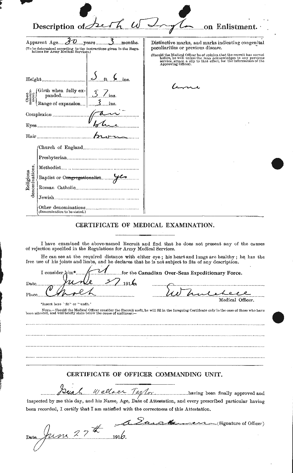 Personnel Records of the First World War - CEF 626633b