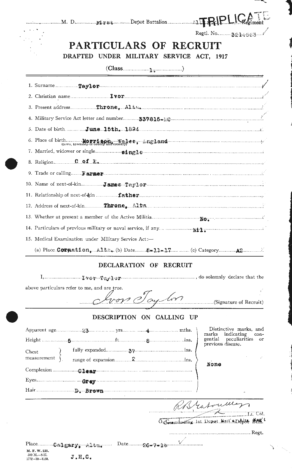 Personnel Records of the First World War - CEF 626636a