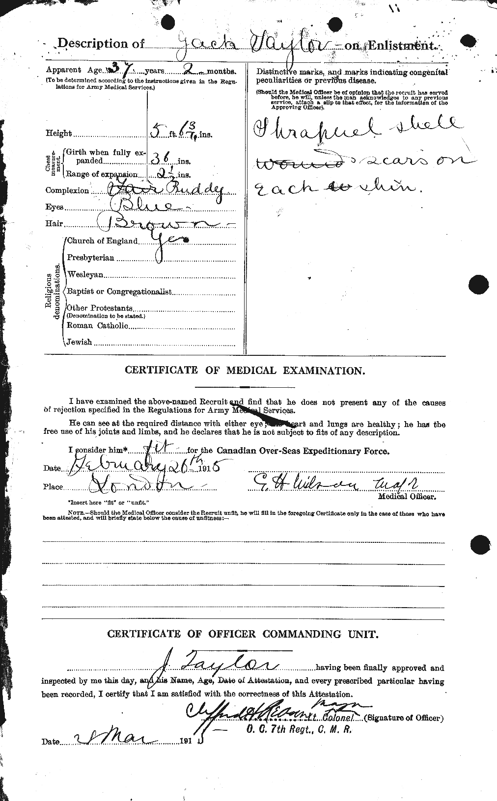 Personnel Records of the First World War - CEF 626640b