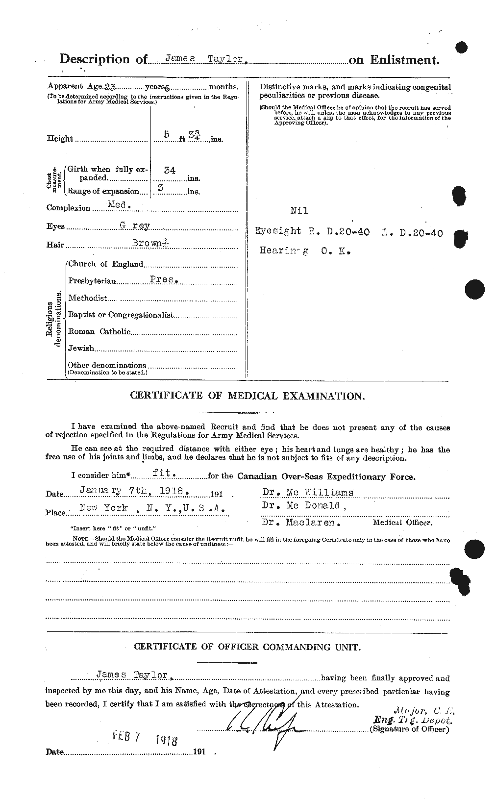 Dossiers du Personnel de la Première Guerre mondiale - CEC 626666b