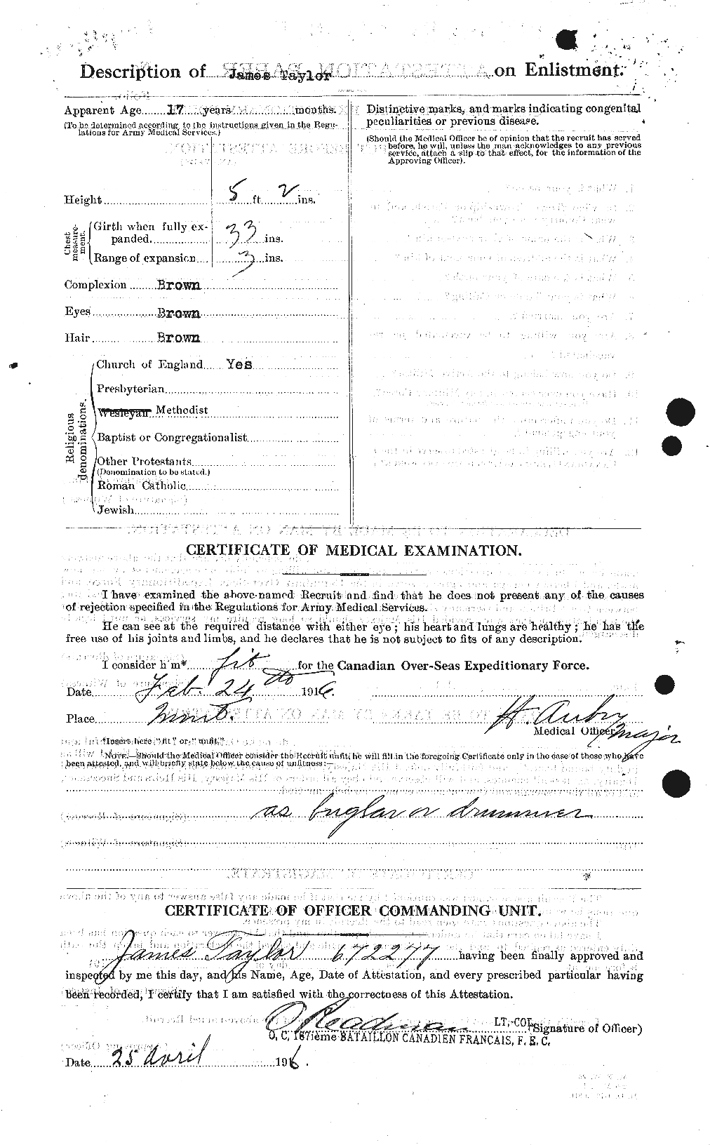Personnel Records of the First World War - CEF 626689b