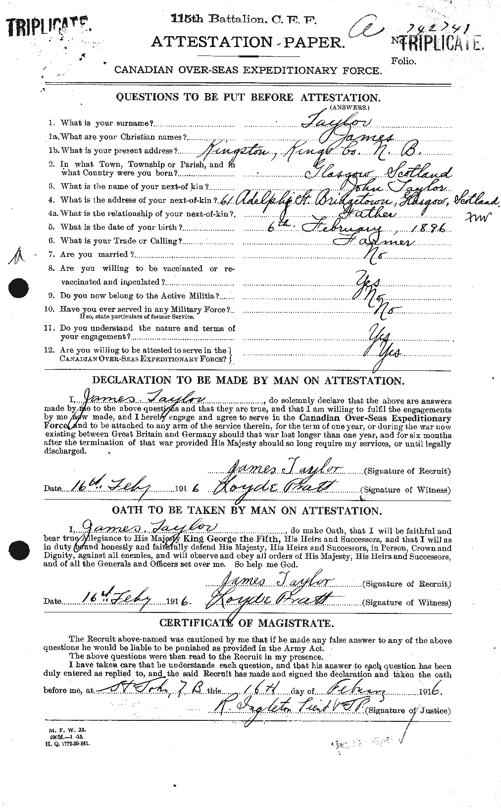 Personnel Records of the First World War - CEF 626692a