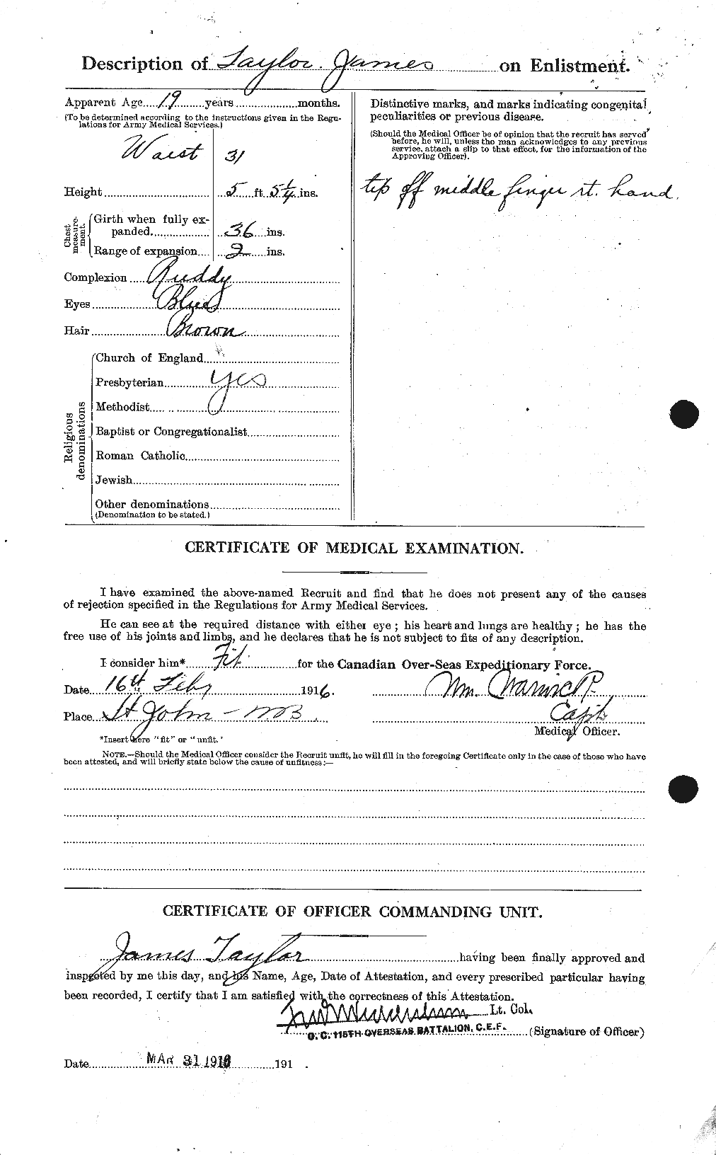 Personnel Records of the First World War - CEF 626692b